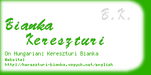 bianka kereszturi business card